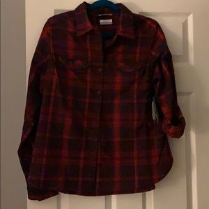 Columbia flannel shirt. Long sleeve or roll up.